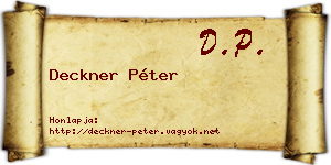 Deckner Péter névjegykártya